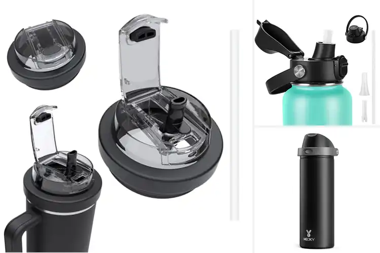 Detailed view of Best 2 In 1 Lid Straw Spout Bottle