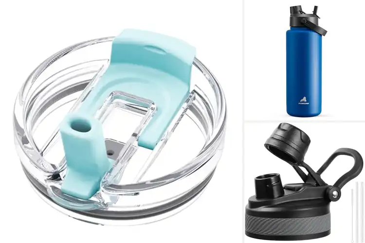 Detailed view of Best 2-in-1 Straw Lids for Leakproof, Stylish Hydration