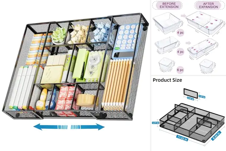 Detailed view of 10 Best Adjustable Organizer Trays: Keep Desk Clutter-Free
