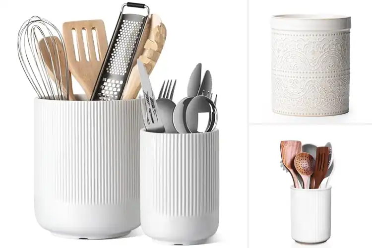 Detailed view of Best Ceramic Utensil Crocks For Kitchen