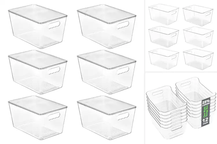 Detailed view of 10 Best Clear Storage Bins For Pantry Cabinet: Organize with Ease