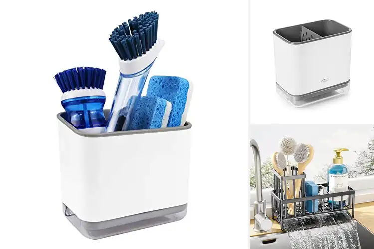 Detailed view of Best Compact Sink Caddy With Brush Holder