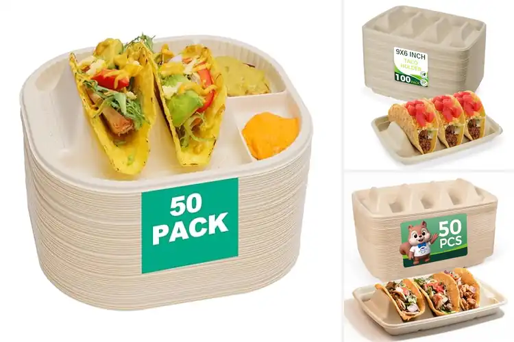 Detailed view of 10 Best Compostable Taco Holders for Mess-Free Meals