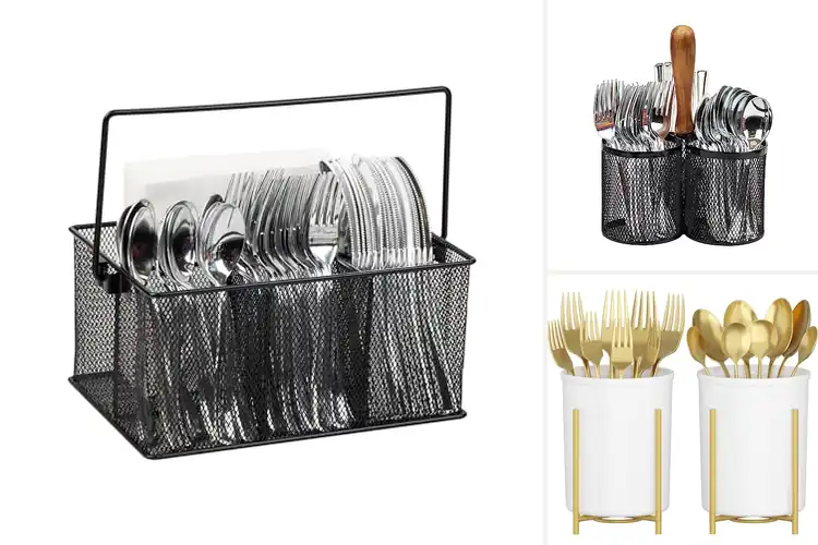 Detailed view of 10 Best Cutlery Holders for a Neat, Joyful Kitchen