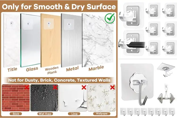 Detailed view of Best Drilling Free Adhesive Hooks