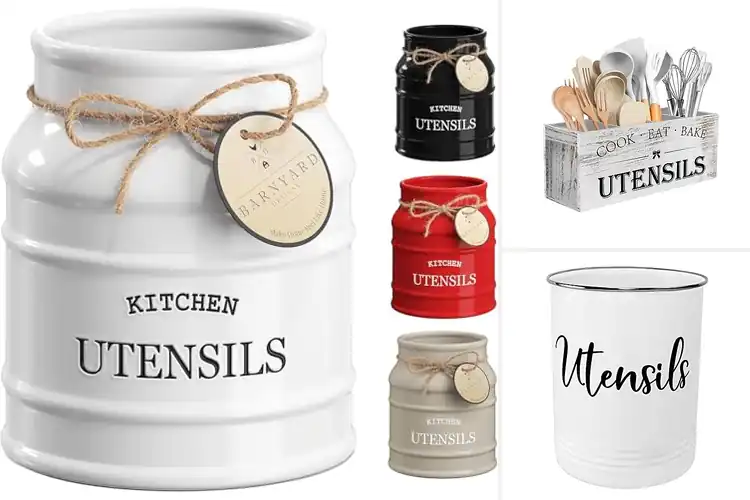 Detailed view of Best Farmhouse Utensil Caddies