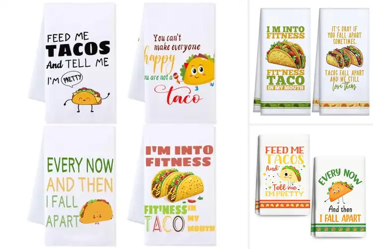 Detailed view of 10 Best Mexican Taco Decor Towels to Brighten Your Kitchen
