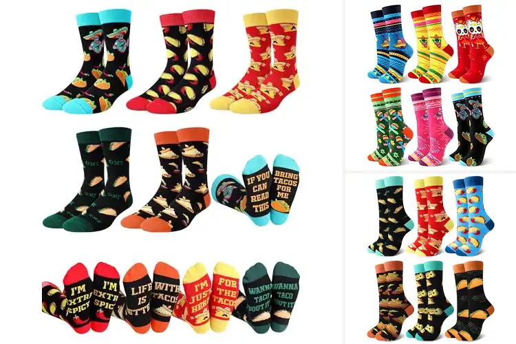 Detailed view of 10 Best Mexican Taco Socks to Add Fun to Your Style