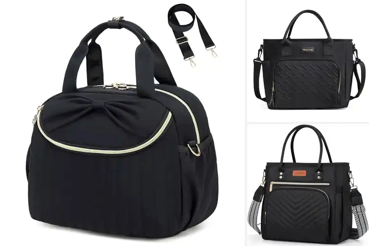 Detailed view of Best Portable Insulated Lunch Tote With Shoulder Strap