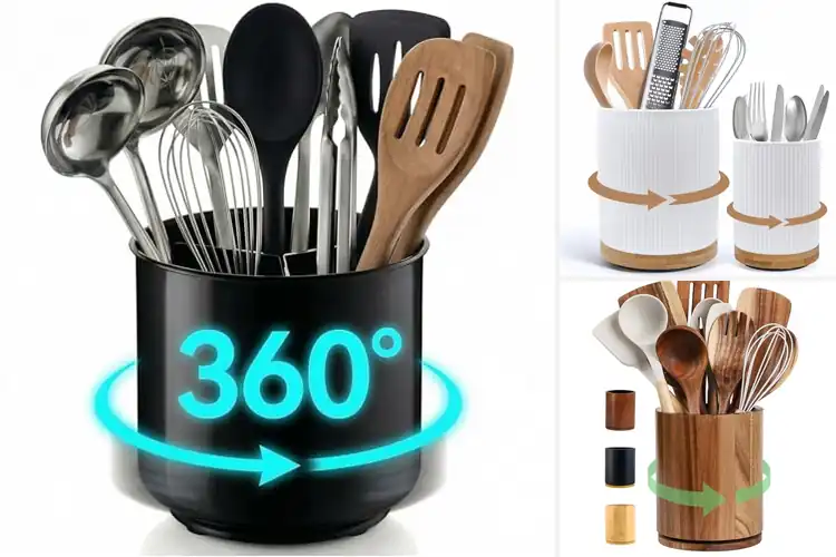 Detailed view of Best Rotating Utensil Holders – Maximize Space & Style