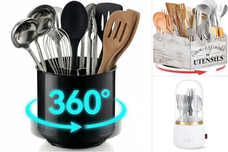 Detailed view of Best Rotating Utensil Organizers