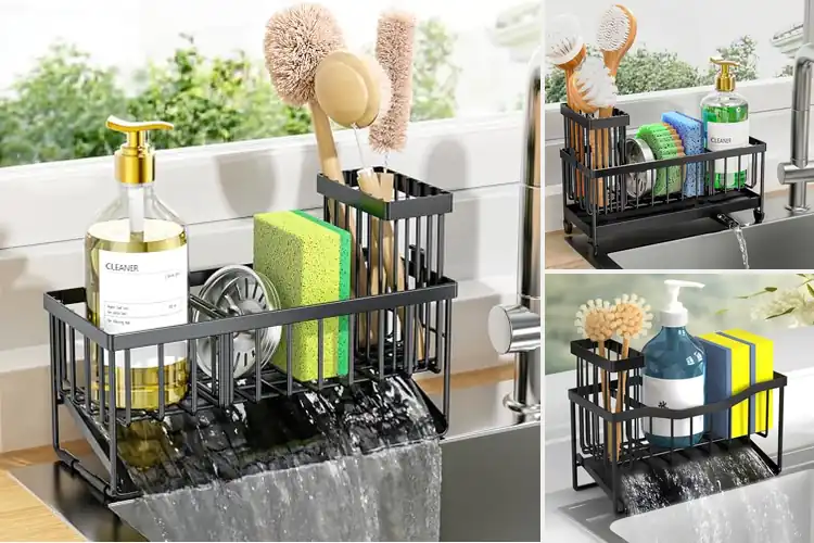 Detailed view of Best Sink Caddy Organizer: Keep Your Kitchen Spotless & Neat