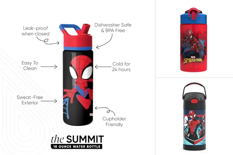 Detailed view of Best Spider Man Water Bottles