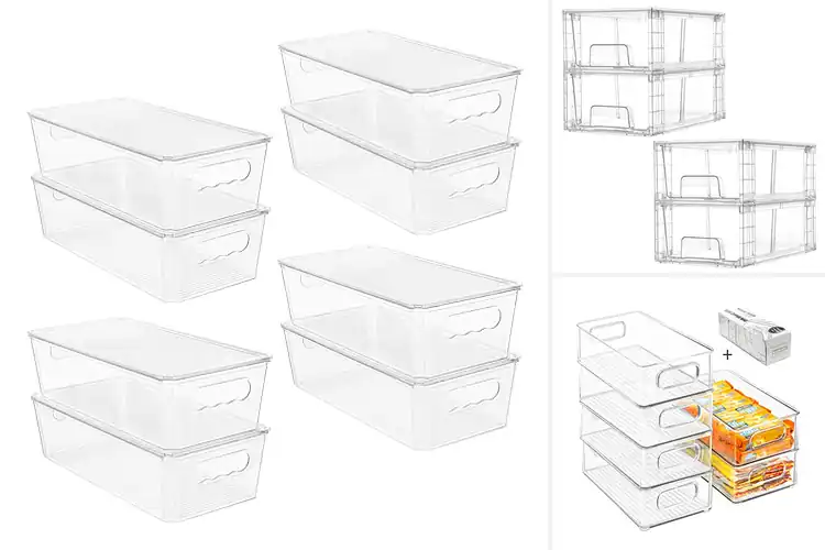 Detailed view of Best Stackable Fridge Pantry Storage