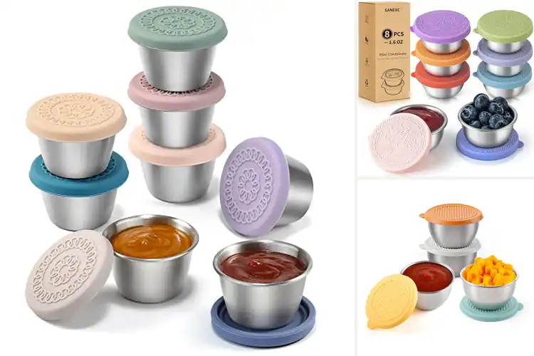 Detailed view of 10 Best Stainless Steel Condiment Containers: Shop Now