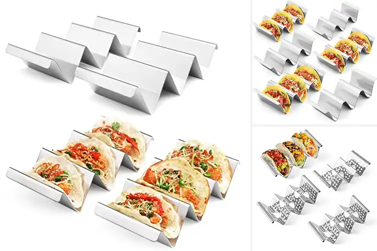 Detailed view of 10 Best Stainless Steel Taco Racks for Perfectly Upright Tacos