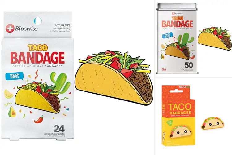 Detailed view of 10 Best Taco Bandages: Boo-Boos Get Delicious