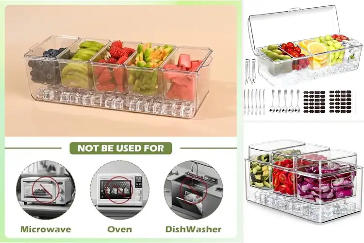 Detailed view of 10 Best Taco Condiment Caddies for Fresh, Neat Toppings