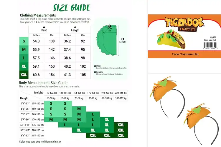 Detailed view of 10 Best Taco Costumes to Add Fun and Flavor
