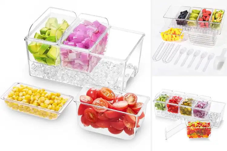 Detailed view of 10 Best Taco Garnish Caddies: Taco Night Perfection