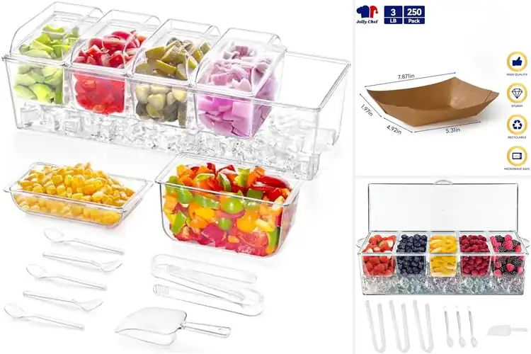 Detailed view of 10 Best Taco Garnish Trays for Fresh, Easy Serving