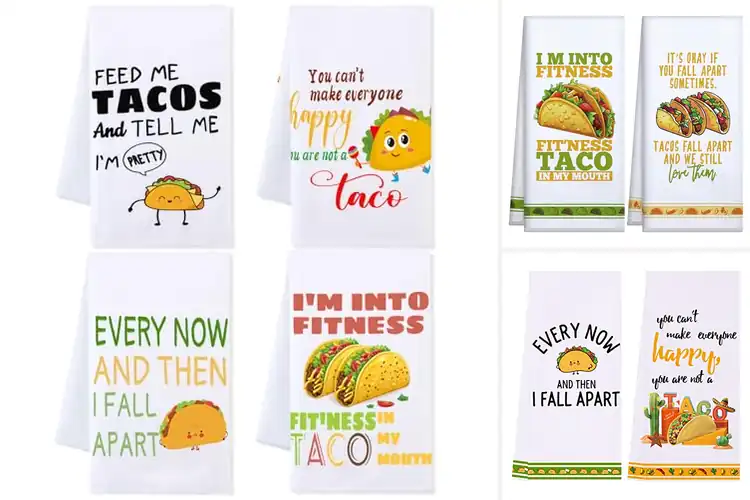 Detailed view of 10 Best Taco Handtowels to Brighten Your Kitchen
