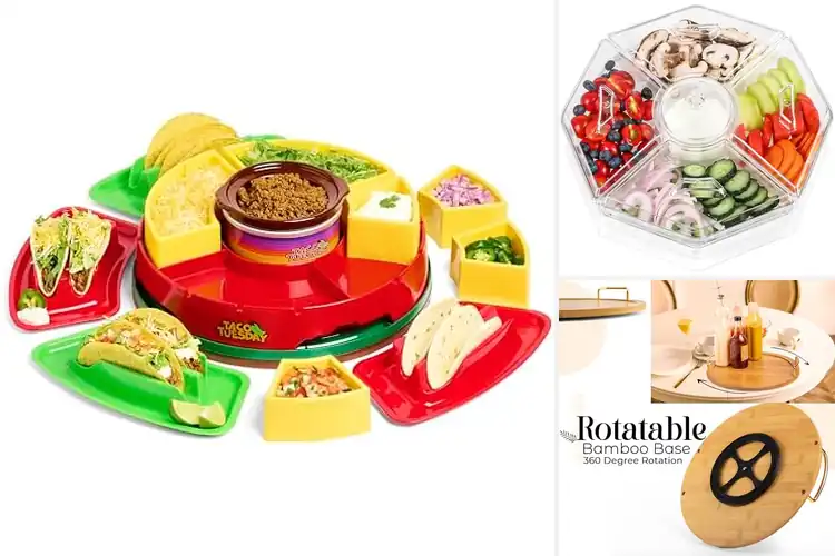 Detailed view of 10 Best Taco Lazy Susans for Fresh, Fun Taco Nights