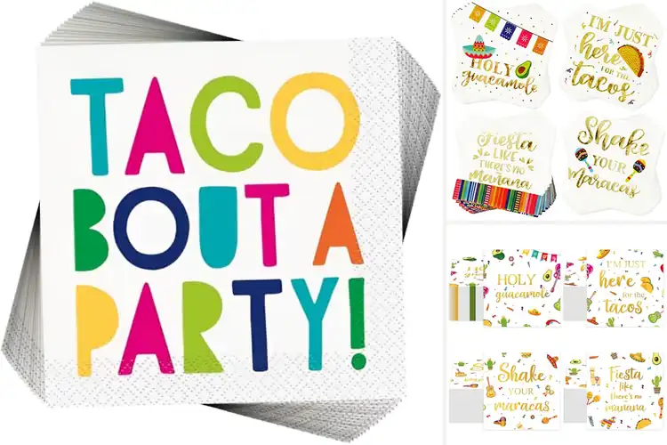 Detailed view of 10 Best Taco Napkins for a Fun, Colorful Taco Night Cleanup