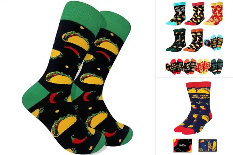 Detailed view of 10 Best Taco Socks for Men: Comfort & Fun