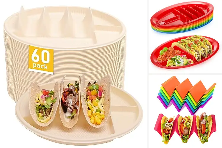 Detailed view of 10 Best Taco Tray Plates for Mess-Free Taco Nights