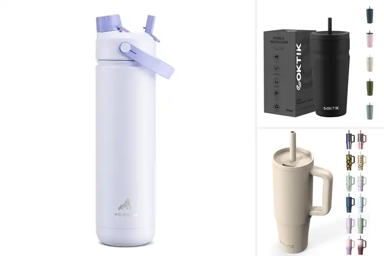 Detailed view of Best Travel Friendly Water Bottle With Cup Holder