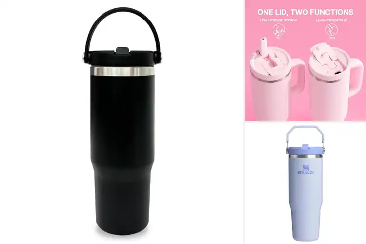 Detailed view of Best Travel Tumbler With Flip Straw