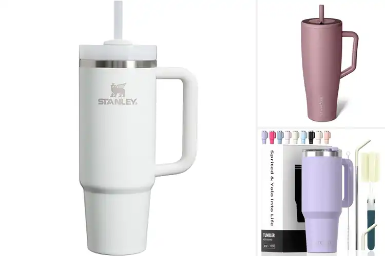 Detailed view of 10 Best Tumblers With Handles: Keep Drinks Hot or Cold Forever