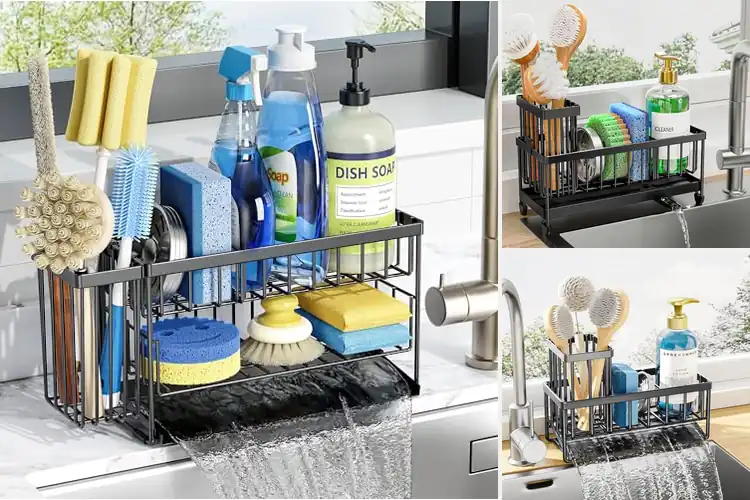 Detailed view of Best Upgraded Brush Holder Sink Organizers