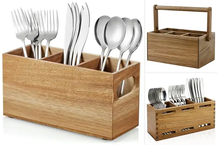 Detailed view of Best Wooden Utensil Caddies